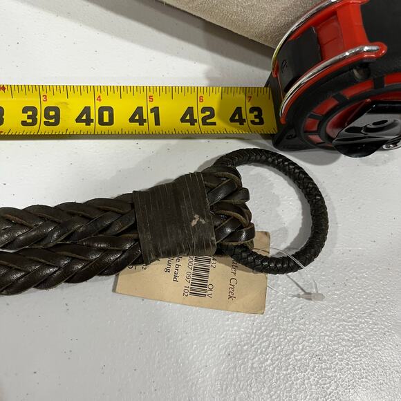 New! Coldwater Creek Leather Double Braided Hipslung Boho Y2K Womens Medium - Picture 5 of 6